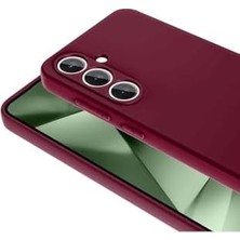 Enyaza Home - Galaxy S24 Fe ile Uyumlu Silikon Kılıf – Darbe Emici, Kamera Korumalı Lansman Kapak - Koyu Mor