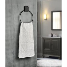 Enyaza Home Paslanmaz Çelik Yapışkanlı Yuvarlak Havluluk | Delmeden Montaj | Banyo, Mutfak, Lavabo Kullanımı