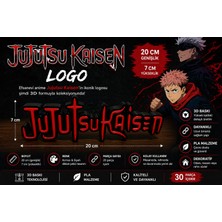 Figür Bende Jujutsu Kaisen Logo Dekoratif Masaüstü Biblo | 20X7 cm | Pla Malzeme 3D Baskı Anime Koleksiyon Ürünü