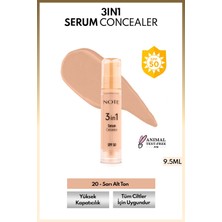Note Cosmetics 3 In 1 Serum Concealer 20 Medium Beige Spf 50 Nemlendirici ve Aydınlatıcı Göz Altı Kapatıcısı