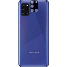 Enyaza Home Galaxy A31 ile Uyumlu 3D Kamera Lens Koruma Camı Siyah