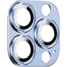 Enyaza Home 13 Pro ile Uyumlu Kamera Lens Koruyucu Çerçeveli Koruyucu Cl-03 Mavi Açık
