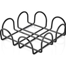 Enyaza Home Kare Siyah Peçetelik, Paslanmaz Çelik Siyah Renkli, Metal Masa Üstü Peçetelik