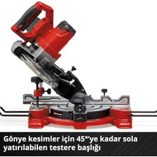 Enyaza Home Akülü Gönye Testere Te-Ms 18/8 Li-Solo Power X- (18 V, Ø 216 Karbür Uçlu Bıçak, Eğilebilir Testere Başlığı, Döner Tabla, Aküsüz)