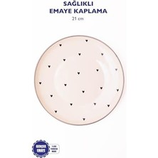 Enyaza Home Black Cupid Emaye Sunum Tabağı