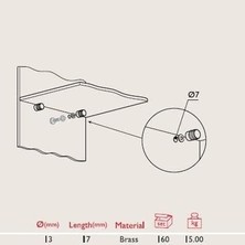 Enyaza Home Halkalı Cam Raf Pimi Contalı - 4 Adet
