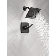 Enyaza Home Geist 14 Serisi Siyah Duş Bataryası, Tek Püskürtmeli Mat Siyah Duş Başlığı ile Duş Seti, Duş Bataryası Seti Komple, Mat Siyah 142864-BL (Vana Dahil)