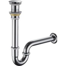 Enyaza Home Basmalı Paslanmaz Çelik Metal Lavabo Sifonu KSF101