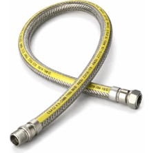 Enyaza Home Doğalgaz Kombi Bağlantı Hortumu, Gaz Hortum, Paslanmaz Çelik Örgülü, Gaz Hortumu, Sızdırmaz, Dayanıklı, Esnek, Kombi Gaz (60 Cm)