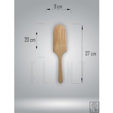 Enyaza Home Gürgen Ağacı El Yapımı Tahta Ahşap Spatula Mutfak Yemek Servis Kaşığı Çevirgeç 37 cm