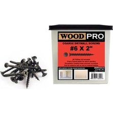Enyaza Home Woodpro Fasteners DWPC6X2-5 No 2 Phillips 2,3 kg Net Ağırlık 15,5 cm x 2 Inç Kaba Alçıpan Vidalar, 970 Parça, Siyah