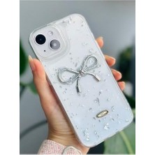 Enyaza Home 13-14 - 15 ile Uyumlu Şeffaf Simli Epoksili Telefon Kılıfı