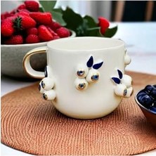 Enyaza Home Cw Celine's Wonders 24 Ayar Altın Dekorlu Nazar Kabartmalı El Yapımı Mug Evil Eye Cup 300 ml