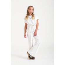 Loco Loco Kız Çocuk 8382 Süprem Dantel Garni Tshirt