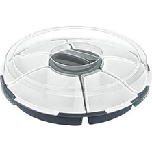 Enyaza Home Pdateknoloji 7 Bölmeli Lilyum Kahvaltı ve Çerez Seti Gri