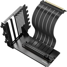 Antec Pcıe 5.0 Riser Kablo ve Dikey Gpu Braketi, RTX50 Uyumlu, 200MM, 32 Gt/s, 90° Dikey Montaj Kiti, Siyah