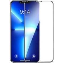 Enyaza Home 13, 13 Pro, 14 Ile Uyumlu Tam Kaplayan Siyah Çerçeveli Tamperli Cam Ekran Koruyucu