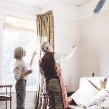 Enyaza Home Teleskopik 3'lü Mop Toz Alma Püskülü Çok Fonksiyonlu Temizlik Seti,boşluk ve Tavan Temizliği Için Uzayabilir Toz Alma Seti