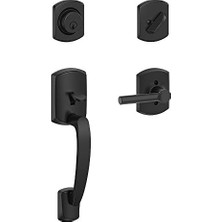 Enyaza Home Greenwich Tek Silindir Handleset ve Broadway Kolu, Mat Siyah (F60 Grw 622 Brw Grw)