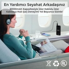 Enyaza Home 20W 10000MAH Kablosuz Şarj Powerbank LED Göstergeli USB Type-C ve Uyumlu - Hızlı Şarj, Çoklu Bağlantı