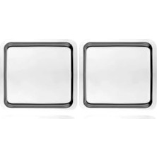 Enyaza Home Paslanmaz Çelik Sunum Tepsisi, Kare, Gümüş, 21X21 Cm, Çay Kahve Pasta Tatlı Servisi, 2 Adet