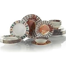 Enyaza Home Kütahya Porselen 12407 Bone Kalipso 24 Parça 6 Kişilik Yemek Takımı