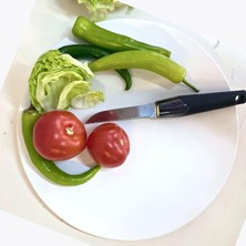 Enyaza Home El Yapımı Yuvarlak Düz Beyaz Doğal Mermer Dekoratif Sunum Tepsisi. Kesme ve Doğrama Için Mermer Blok Kaymaz Hediyelik Ikam Tepsisi