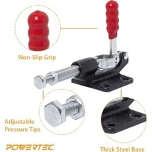 Enyaza Home Powertec 20318-P4 Itme Çekme Geçiş Kelepçesi 305 cm - 500 Lb Ağır Hizmet Tutma Kapasitesi, Taban Plakası ile Piston Darbe Kelepçesi, 4 Pk