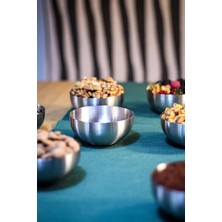 Enyaza Home 6'lı18/10 Paslanmaz Çelik Çerezlik Seti | Çok Amaçlı Atıştırmalık Sunum Kasesi No.3 | Tatlı Meze Kahvaltılık Sunum Kabı | Ø 10,5 cm | 300 ml