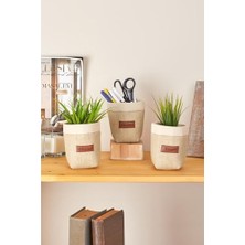 Enyaza Home Çok Amaçlı 3'lü Mini Jüt Sepet