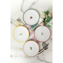 Enyaza Home Keramika Fruit Feast Sirius Servis Tabağı 27 cm 4 Adet 23108-09-10-11