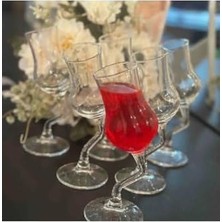 Enyaza Home Paşabahçe Faya Home Zikzak Ayak Kadeh Kahve Yanı Bardağı 2'li