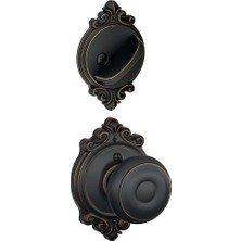 Enyaza Home F59 Geo 716 Brk Brookshire Koleksiyonu Georgian Handleset Iç Düğme, Eskitilmiş Bronz (Sadece Iç Yarı)