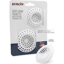 Enyaza Home Smartizi 2'li Küvet ve Lavabo Süzgeci Seti - Farklı Boylarda Tıkanıklık Önleyici Plastik Lavabo Filtresi