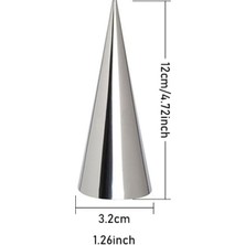 Enyaza Home 6'lı Paslanmaz Çelik Pasta Kalıbı Seti, Cannoli, Kruvasan ve Dondurma Külahı Için Koni Şekilli Kalıplar, Profesyonel Pastacılık Araçları