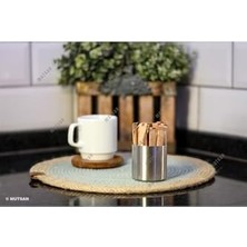 Enyaza Home 10'lu Stick Şekerlik 6.5 cm | 304 Paslanmaz Çelik Yuvarlak Stik Şekerlik | Çubuk Poşet Şekerlik