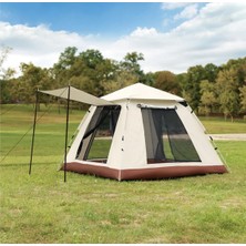 Özbience Tam Otomatik Tenteli 4 Kişilik Kamp Çadırı, Uv ve Yağmur Geçirmez