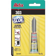 Enyaza Home 303 Süper Yapıştırıcısı, Hızlı Kuruyan Siyanoakrilat, Metal Cam Kauçuk Plastik Için Güçlü Yapıştırıcı, 3g