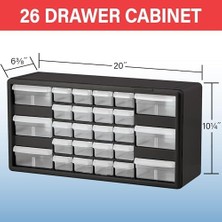 Enyaza Home 10126, 26 Çekmece, Plastik Parçalar, Saklama ve El Işi Dolabı, 50,8 cm G x 15,2 cm D x 25,4 Cm, Siyah