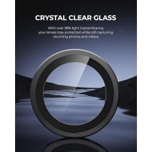 Enyaza Home Happy 16 ve 16 Plus Uyumlu Kamera Camı Lens Koruyucu Halka Set - Siyah Titanyum