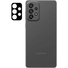 Enyaza Home Galaxy A73 ile Uyumlu 3D Kamera Lens Koruma Camı Siyah