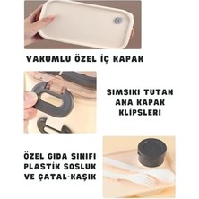 Enyaza Home Vagonlife Bento 1350ML Lunchbox 2 Katlı 3 Bölmeli ve Sosluklu Çelik Sefer Tası Yemek Kutusu Çatal Kaşık Hediyeli (Lacivert)