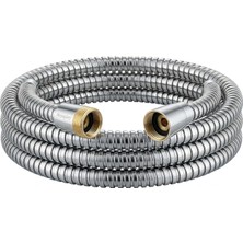 Enyaza Home 2 Metre Duş Hortumu - Kırılmaz, Bükülmez ve Sızdırmaz Esnek Spiral Banyo Hortumu - Pirinç Uçlu Standart 1/2" Evrensel Bağlantı, Paslanmaz Çelik Duş Hortumu
