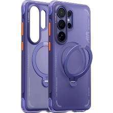 Torras Samsung Galaxy S26 Ultra Uyumlu O Stand Spin Air Magsafe Standlı Kılıf - Mor