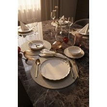 Enyaza Home Bernardo Lyon 24 Parça Porselen Yemek Takımı Beyaz