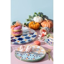 Enyaza Home Jaolu 6'lı Cam Pasta Tabağı (Çıkmayan Desen Garantili)