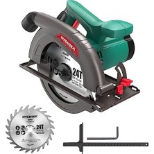 Enyaza Home El Daire Testere, 1300W, 4500RPM, 185MM, Yüksek Güçlü Motor, Kesme Derinliği 65MM (90), 45MM (45), Kılavuz Ray, Toz Giderme, Ahşap/plastik Kesmek Için