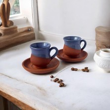 Enyaza Home Mor Sırlı Seramik Kahve Fincanı Seti 2'li