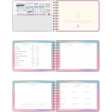 Enyaza Home 2026 Dikey Haftalık Ajanda – Yatay A5 Formda Spiralli Sert Kapak Haftalık Ajanda 21X15 cm