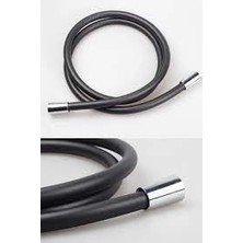 Enyaza Home Paslanmaz Kopmaz Patlamaz Kaliteli Pvc Duş Hortumu - Yüksek Kaliteli Lüx Duş Spirali - Tüm Duş Setleri/duş Başlıkları ile Uyumlu (G1/2) - 150CM Siyah